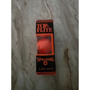 Vintage Spalding Top Flite XL Orange Golf Balls 3 Count Long Distance